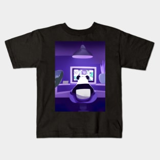 Gaming Panda Kids T-Shirt